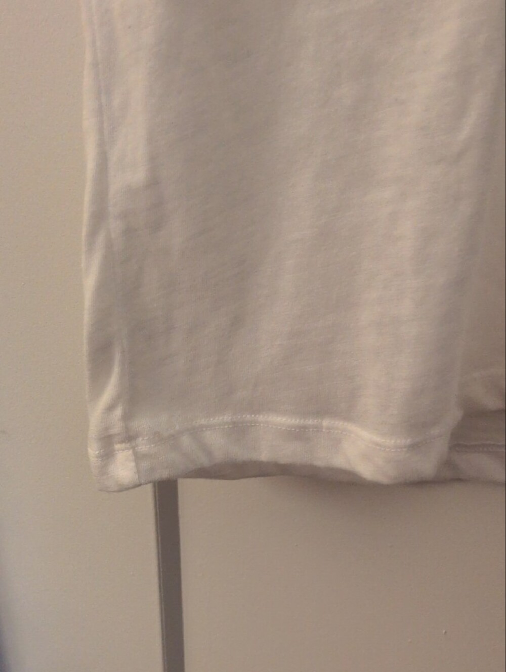 PINK Victoria's Secret White V-Neck Tee with Gold Sequin Logo - Picture 7 of 8
